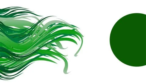 Green grass that is longitudinal to be used as a design element isolated fr.. Illustrazione stock