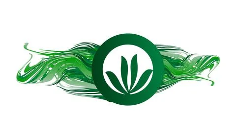 Green grass that is longitudinal to be used as a design element isolated fr.. Stock Illustration