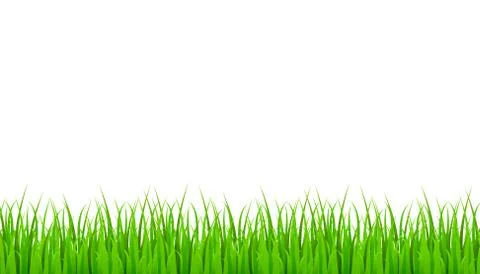 Green grass meadow border vector pattern. Grass background Vector Illustratio Illustrazione stock