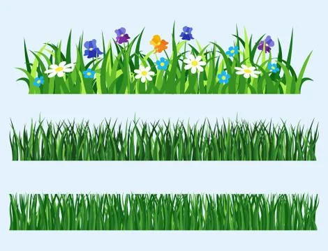 Green grass nature elements vector illustration Stock Illustration