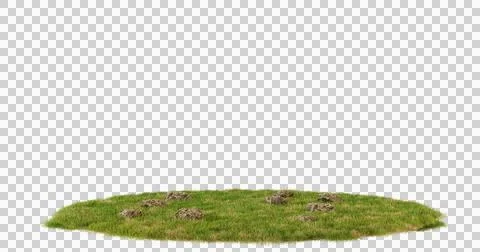 Green grass patch isolated on black background. Nature, eco, environment, a.. Stock Photos