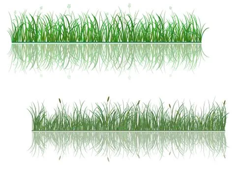 Green grass patterns Ilustración de archivo