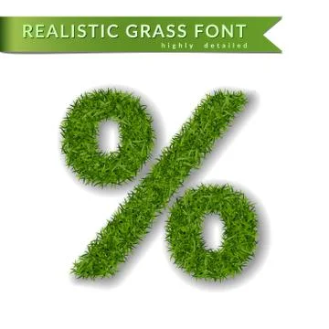 Green grass percent Stock Illustration