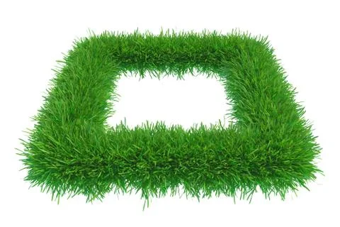 Green grass rectangle piece Stock Illustration