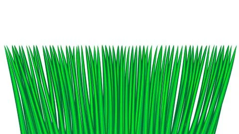 Green grass seamless border, isolated over white, illustration Stock Illustration