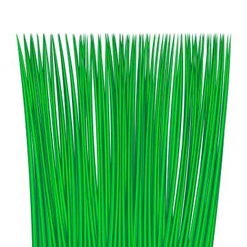Green grass seamless border, isolated over white, illustration Stock Illustration