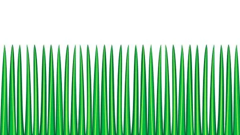 Green grass seamless border, isolated over white, illustration Stock Illustration