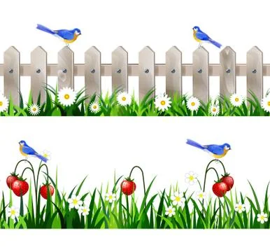 Green Grass seamless Stock Illustration