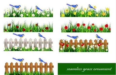 Green Grass seamless Stock Illustration