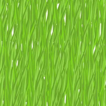 Green grass seamless pattern. Vector background natural greenery. Lawn textur Stock Illustration