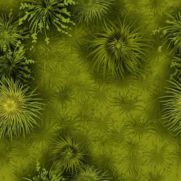 Green grass seamless pattern, vector field texture, nature game environment Stock Illustration