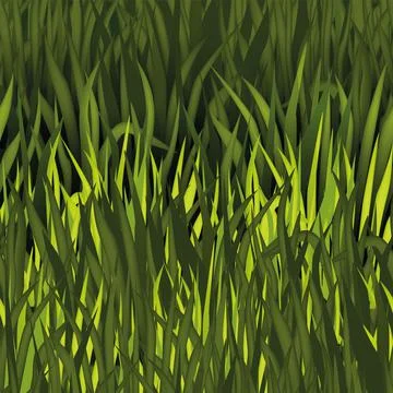 Green grass seamless pattern, vector game nature lawn texture, garden meadow Stock Illustration