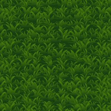 Green grass seamless pattern, vector background Illustrazione stock