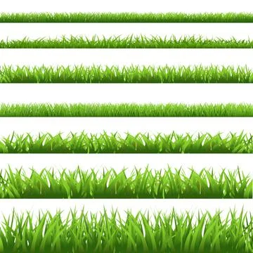 Green Grass Set Stock Illustration