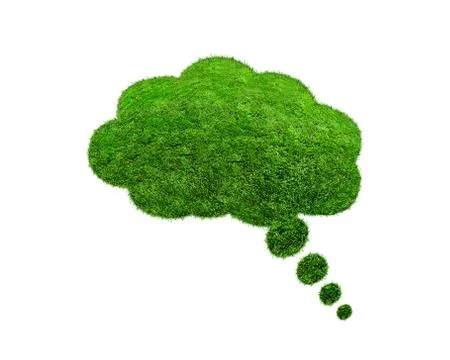Green grass Speech Bubble Stock Illustration
