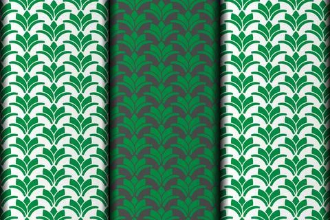 Green grass style vector eps pattern design. Stock Illustration