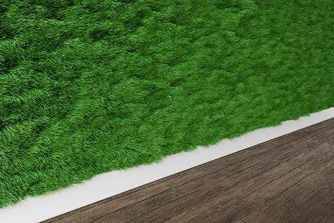 Green grass as a texture for the background. 3d render. Stock Illustration