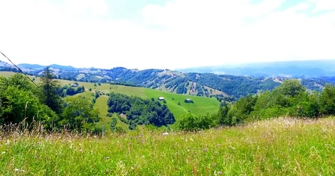 Green grass on top of mountain Stock Footage 103305931