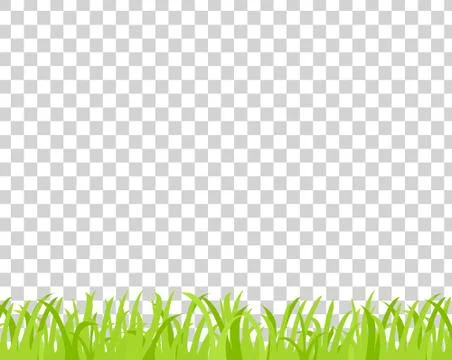 Green grass on a transparent Stock Illustration