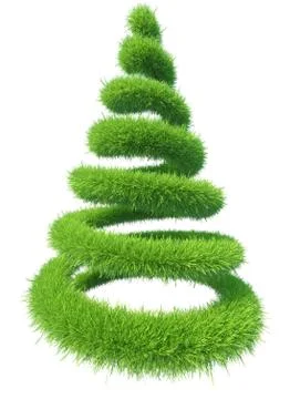 Green grass tree Illustrazione stock