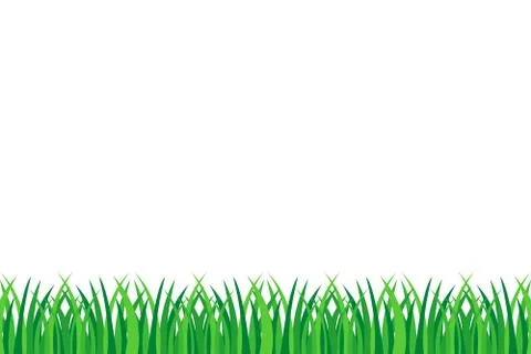 Green grass vector illustration isolated on white background Stock Illustration