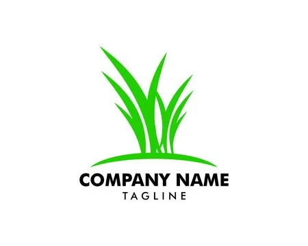 Green Grass vector Logo Template Stock Illustration