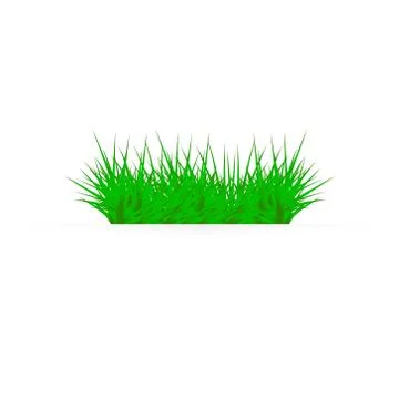 Green grass on a white background. glade in the forest of grass Stock Illustration