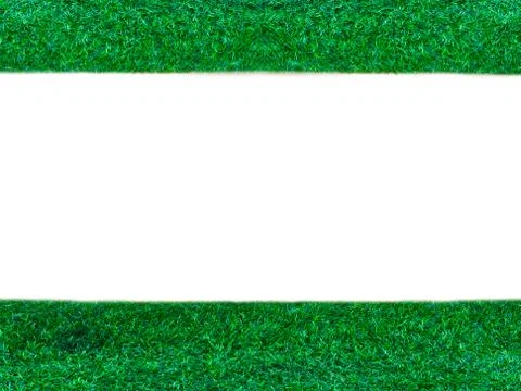 Green grass on white background Stock Photos