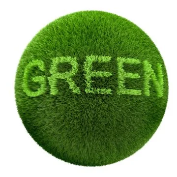 Green grass on the world. Stock Illustration