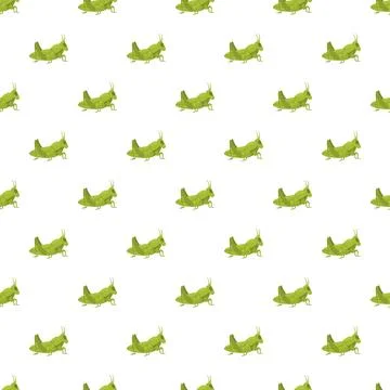 Green grasshopper insect pattern for backgrounds and fabric Stock Illustration