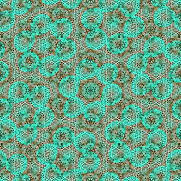 Green gray floral hexagonal tileable background Stock Illustration