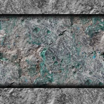 Green gray texture of old stone wall with crack background wallp Fotos de archivo