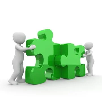 Green green puzzle Stock Illustration