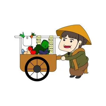 Green greengrocer vector Stock Illustration