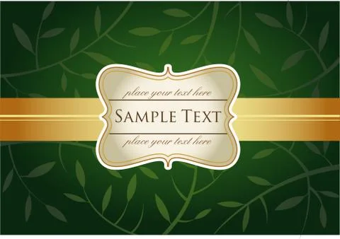 Green Greeting card Stock Illustration