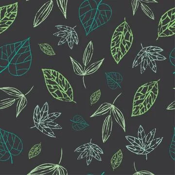 Green, grey seamless floral pattern. Surface pattern design. Vector. Stock-Illustration