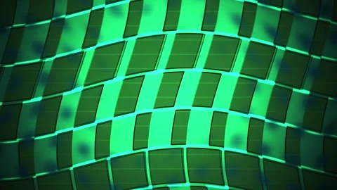 Green Grid Abstract Background with Dynamic Wave Motion for Tech Visuals Stock Footage 343717108