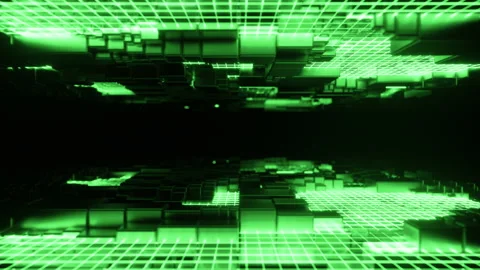 Green Grid Background Stock Footage 176760254