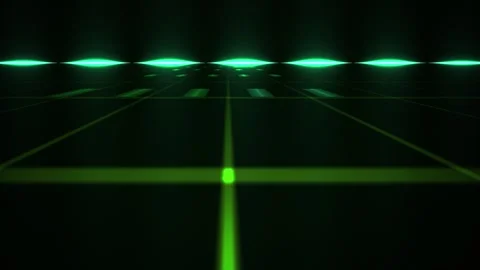 Green Grid with Fast Motion Perspective Lines for Futuristic Technology Bac.. Stock Footage 343719248