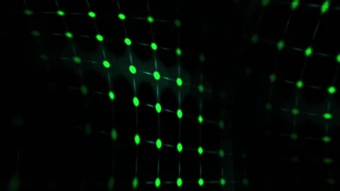 Green Grid in Fast Motion as a Technology Background for Digital Network Co.. Stock Footage 343718666