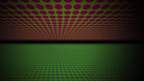 Green grid floor with purple ceiling. Video stock 335365888