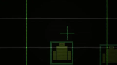 Green grid lines on black background. Stock Footage 334341124