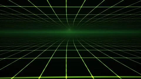 Green grid lines on black background. Stock Footage 335112659