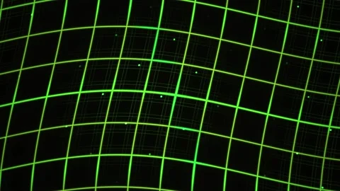 Green grid lines on black background. Stock Footage 340032228