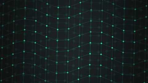 Green grid network node seamless loop motion background Stock Footage 344926477