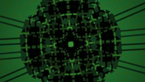 Green grid pattern on black background. Stock Footage 334885206