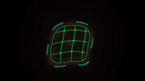 Green grid pattern on black background. Stock Footage 335527218