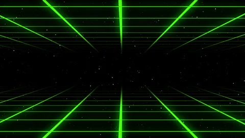 Green grid retro futuristic background Stock-Footage 293553085