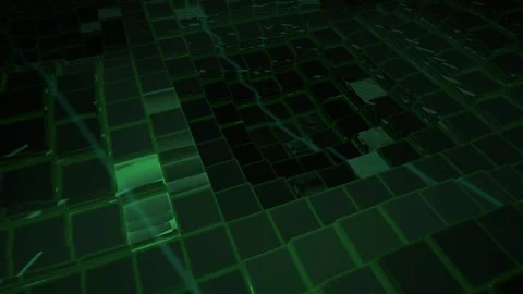 Green Grid with Scanning Laser Line for Tech Motion Backgrounds Stock Footage 343719621