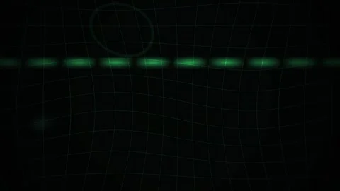 Green Grid Technology Background with Glowing Circle Loop Animation Stock Footage 343718928
